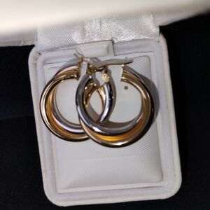 14k yellow and white gold